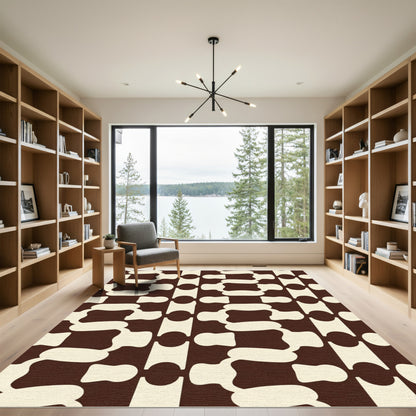 Chocolate Vanilla Organic Stripe Rug
