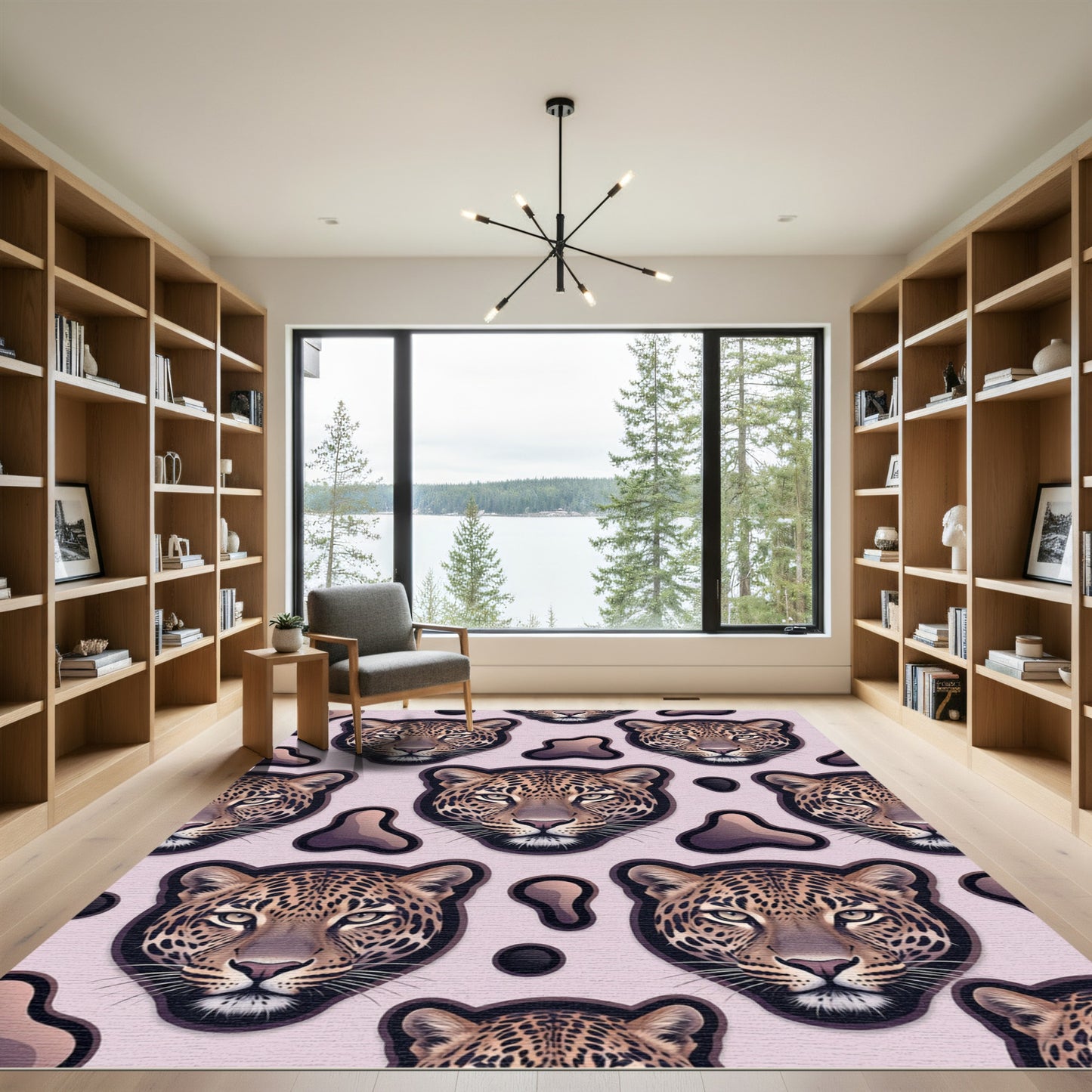 Leopard Head Spots Pattern Rug