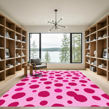 Pink Crimson Dotty Fun Rug