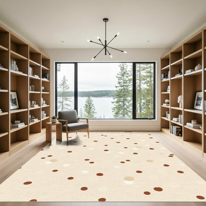 Neutral Tone Scattered Dot Rug