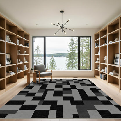 Monochromatic Geometric Labyrinth Rug