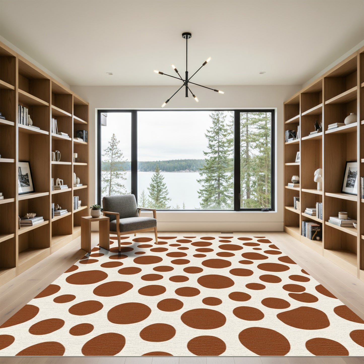 Cocoa Spot Scatter Arrangement Rug