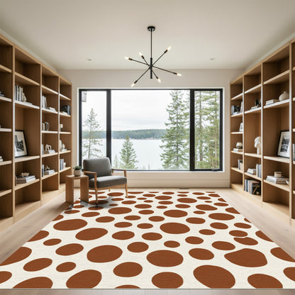 Cocoa Spot Scatter Arrangement Rug
