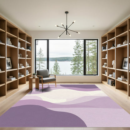 Lavender Abstract Gradient Wave Rug