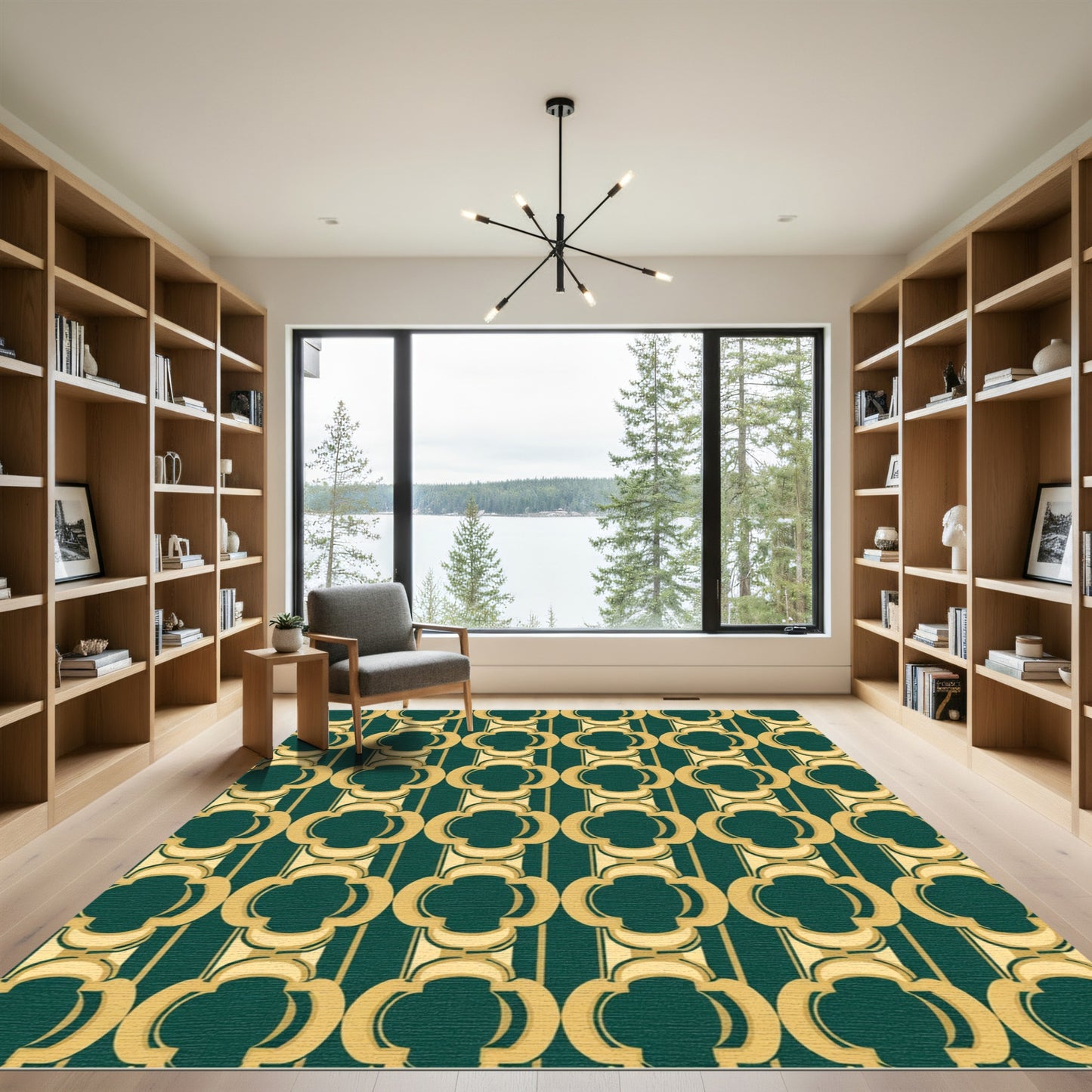 Luxe Gold Clover Lattice Rug