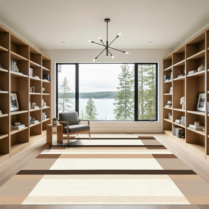 Earth Tones Bold Stripe Rug