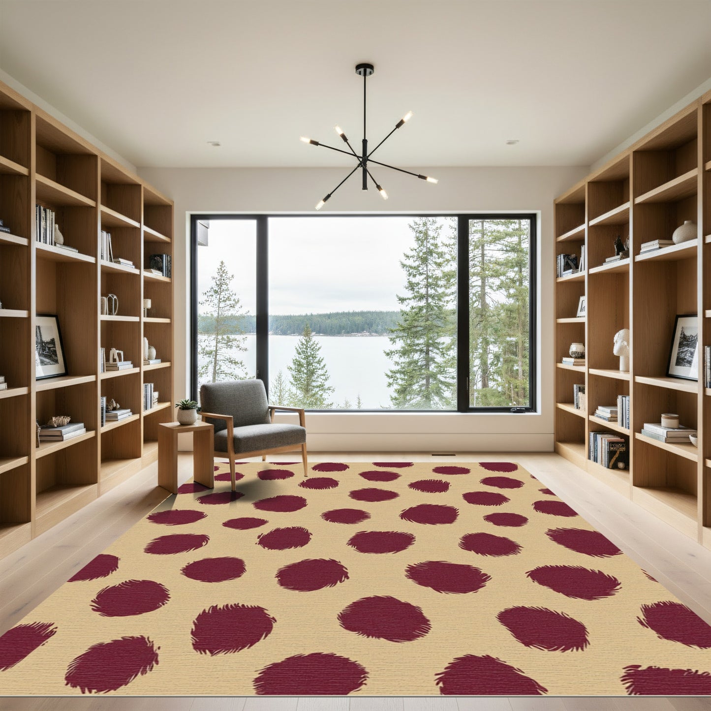 Brown Fuzzy Speckled Scatter Rug