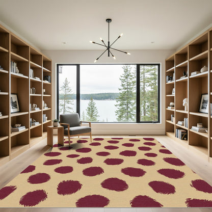 Brown Fuzzy Speckled Scatter Rug