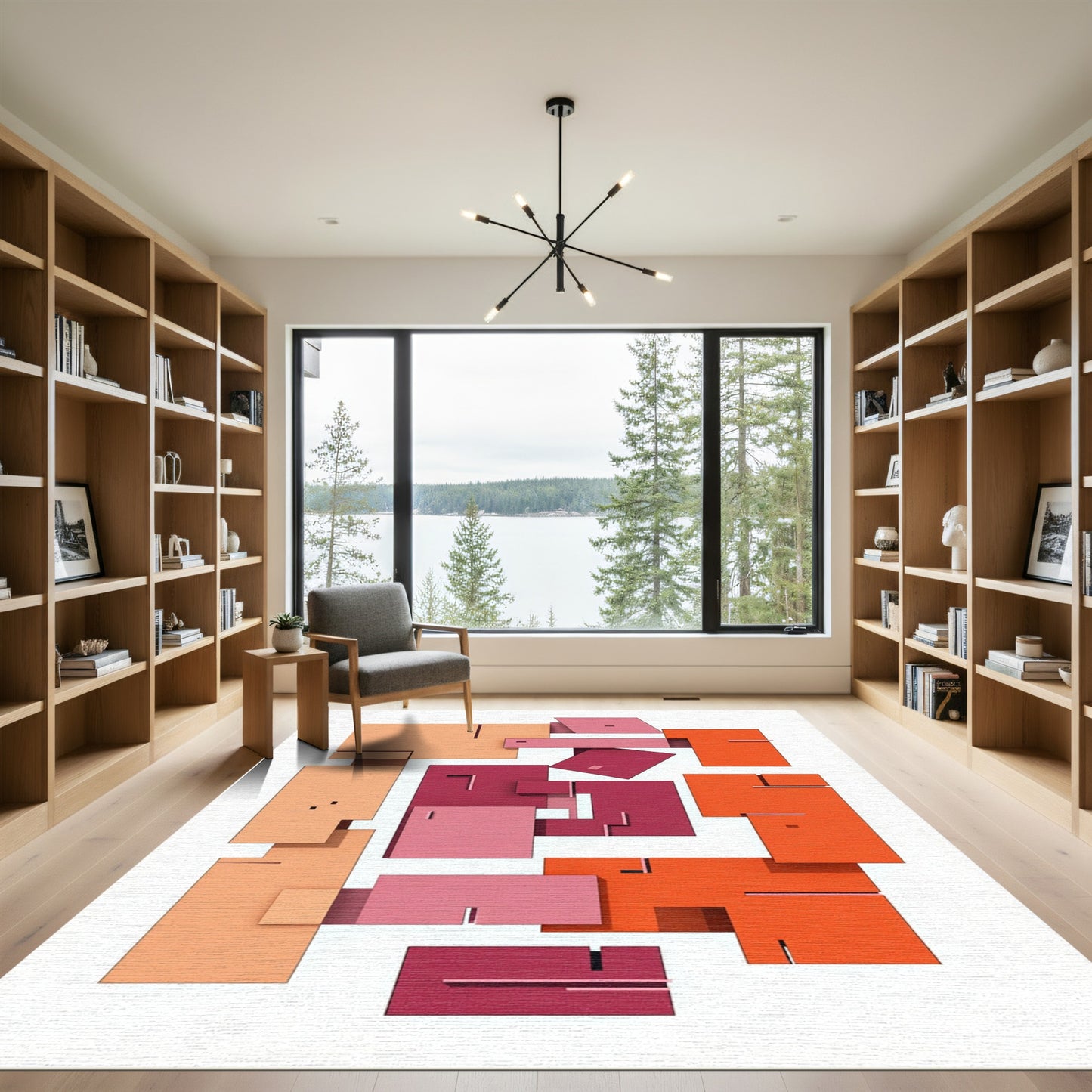 Geometric Abstract Blocks Modern Rug