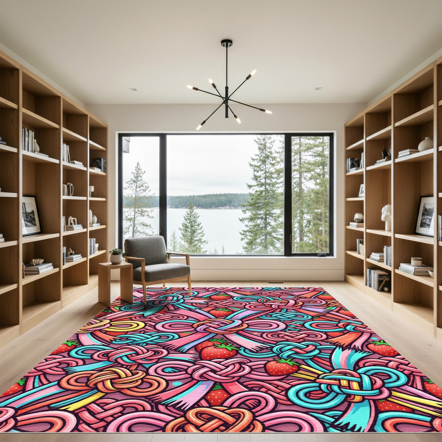 Sweet Strawberry Bow Medley Rug