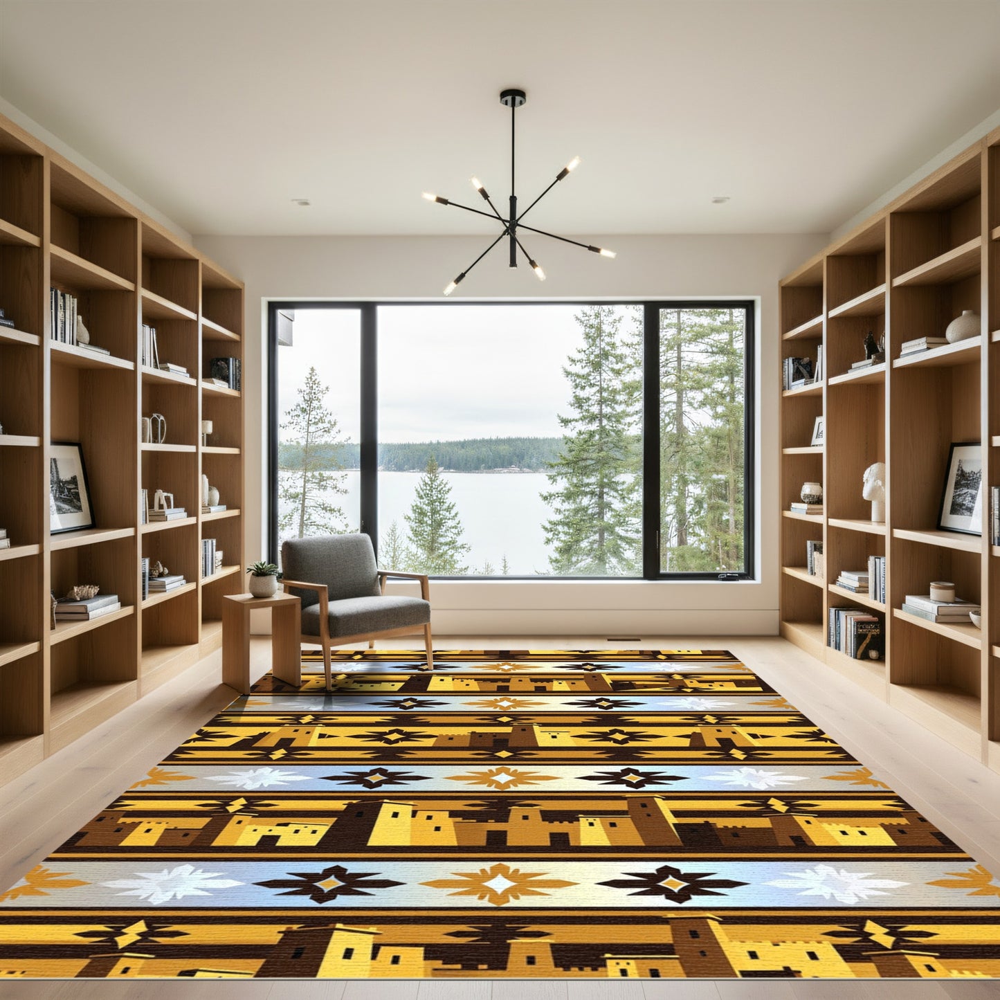 Golden Fort Village Ethnic Repeat Rug