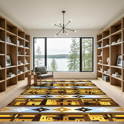 Golden Fort Village Ethnic Repeat Rug
