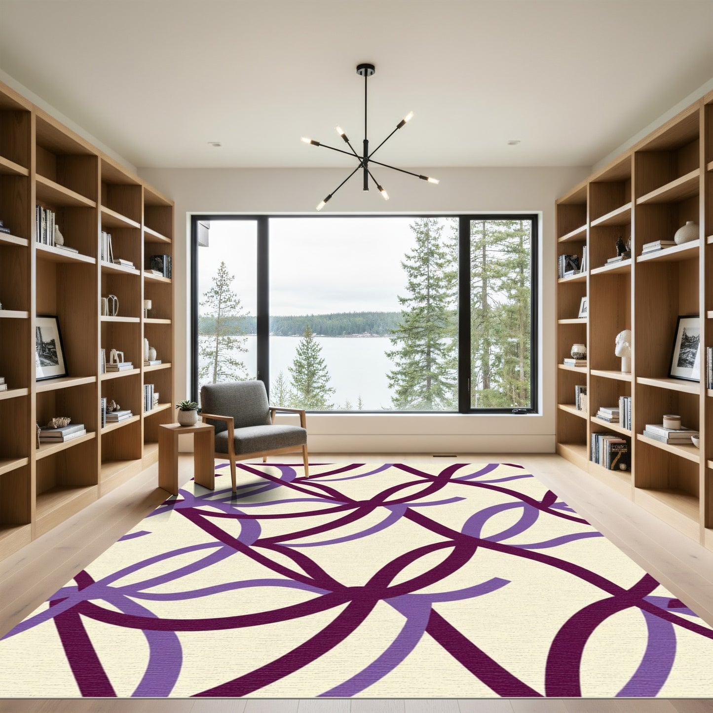 Two Tone Intertwined Ribbon Rug