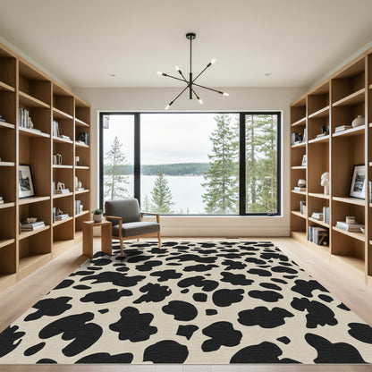Black Cow Spot Spotting Rug
