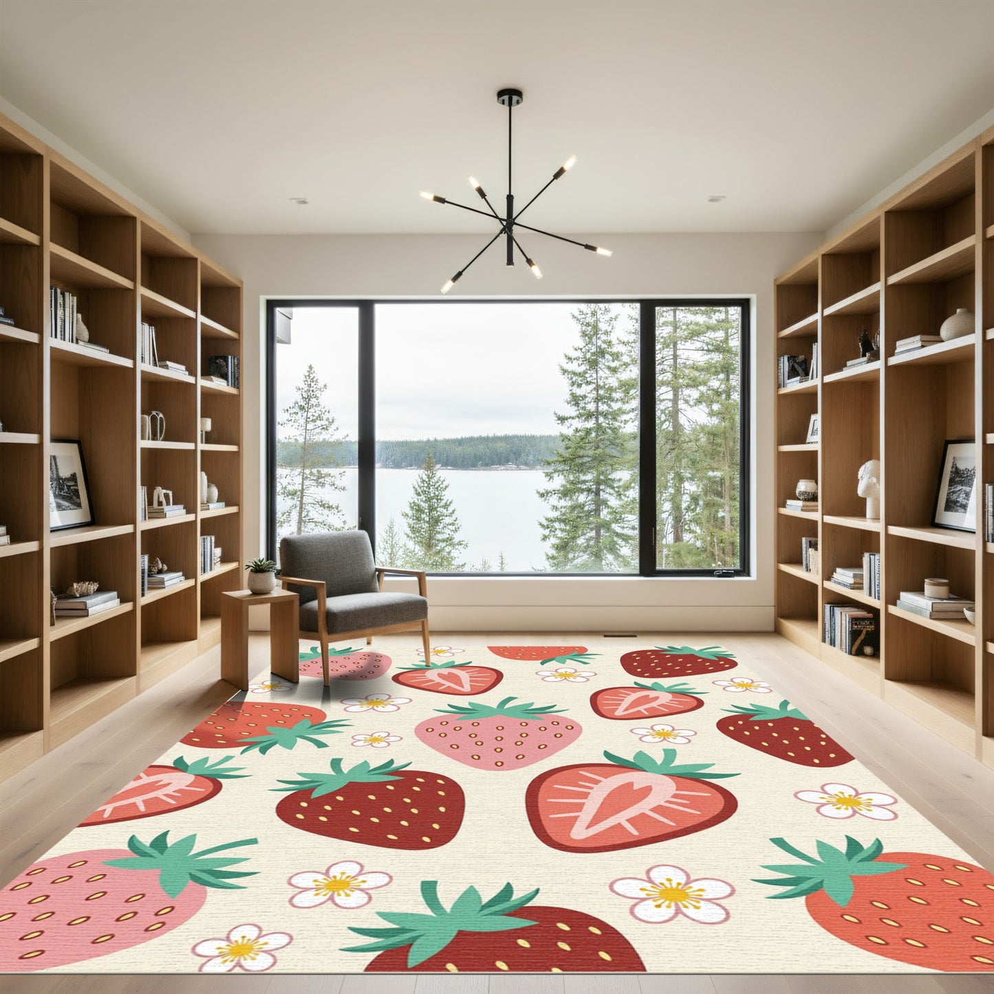 Sweet Strawberry Fields Patchwork Rug