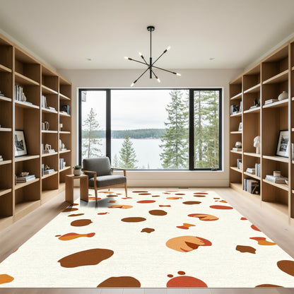 Spotted Brown Coral Fun Shapes Rug