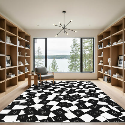 Monochromatic Cross Checkerboard Chaos Rug