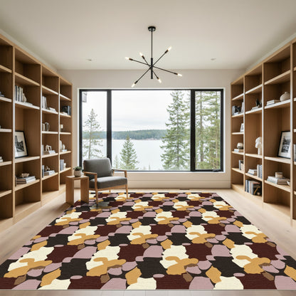 Earthy Tones Organic Abstract Blend Rug