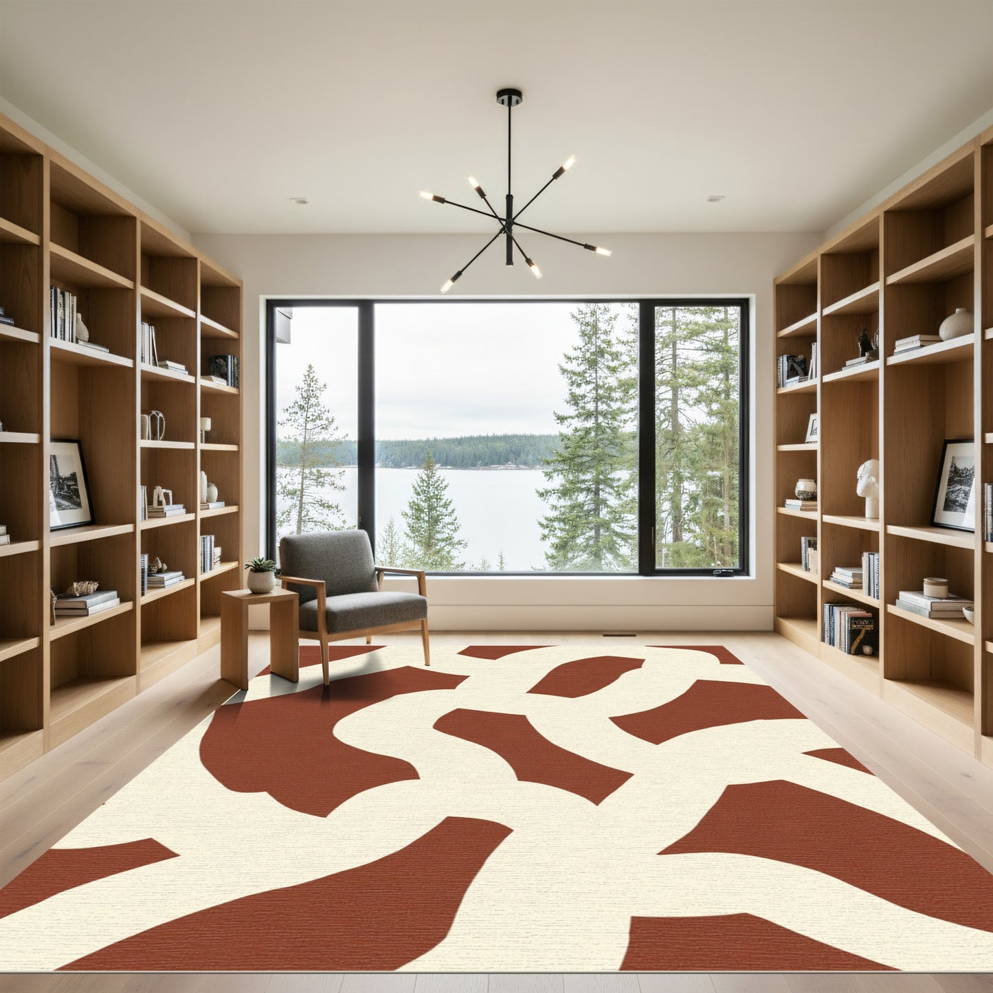 Organic Cream Braided Russet Rug