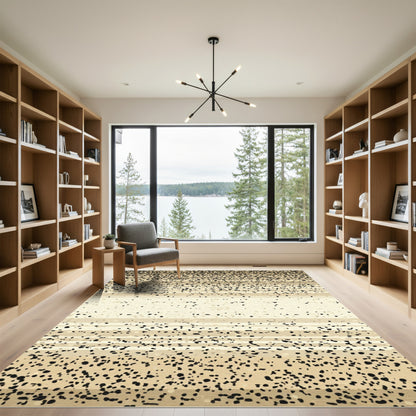 Sandy Speckled Horizontal Stripe Rug