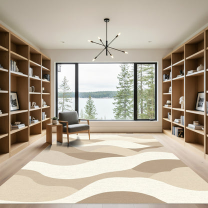 Neutral Tone Flowing Landscape Rug