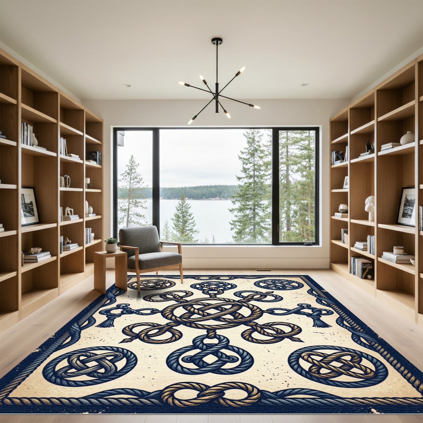 Nautical Rope Knot Ensemble Rug