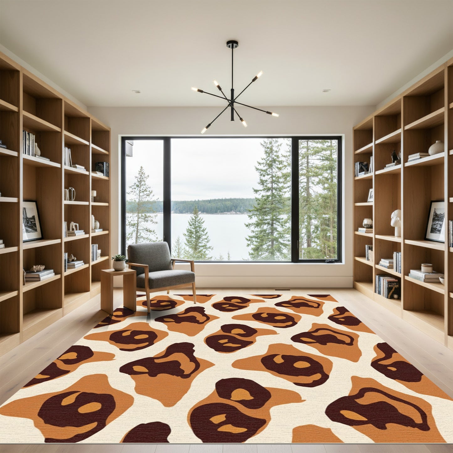Abstract Sienna Spots Rug