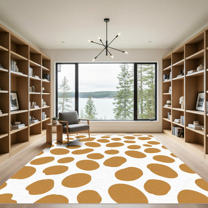 Sepia Organic Spot Layout Rug
