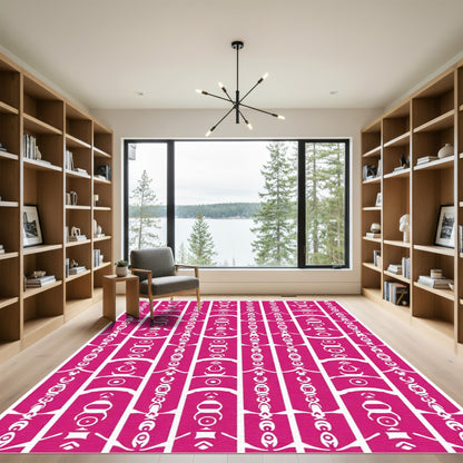 Hot Pink Tribal Column Rug