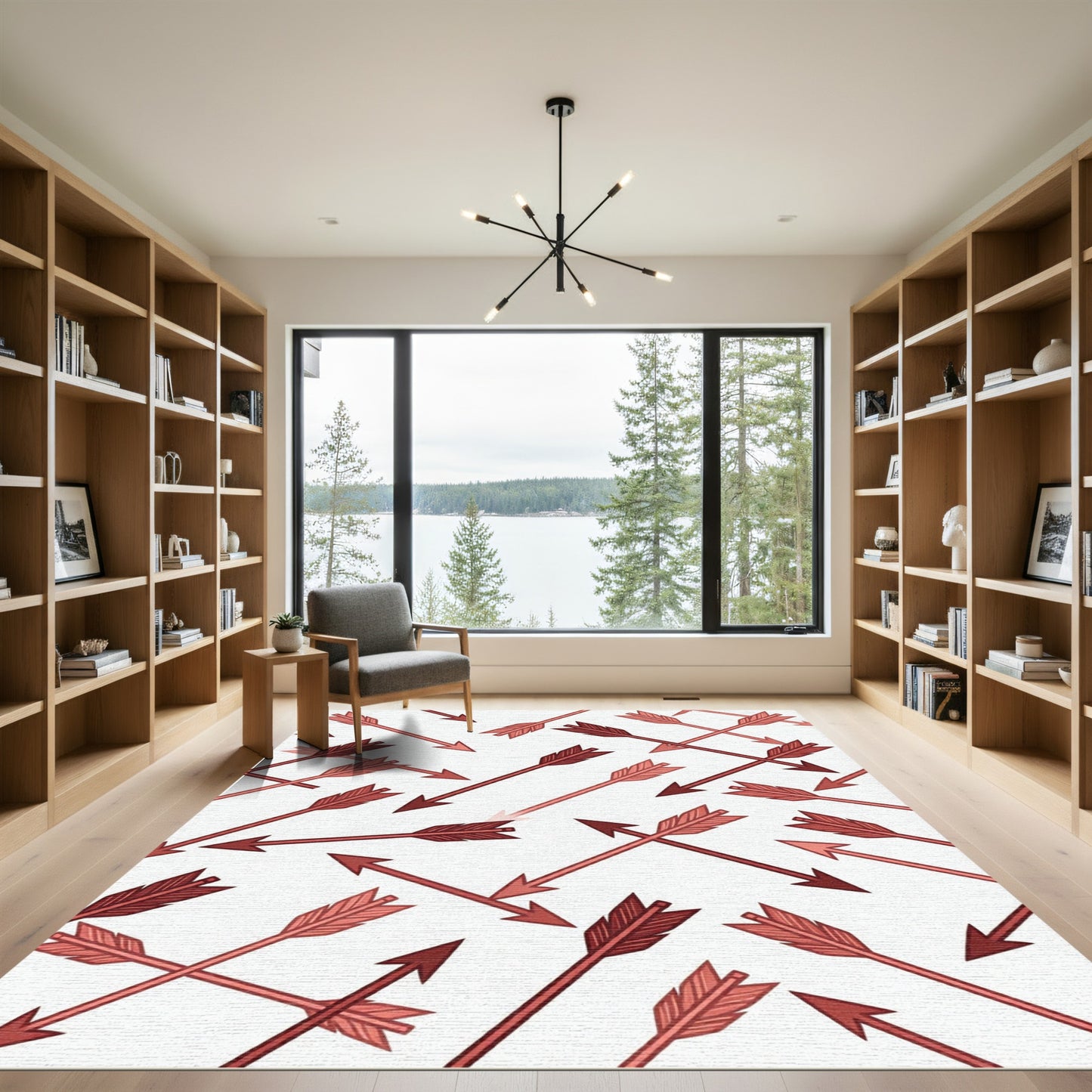 Red Arrow Shower Scatter Rug