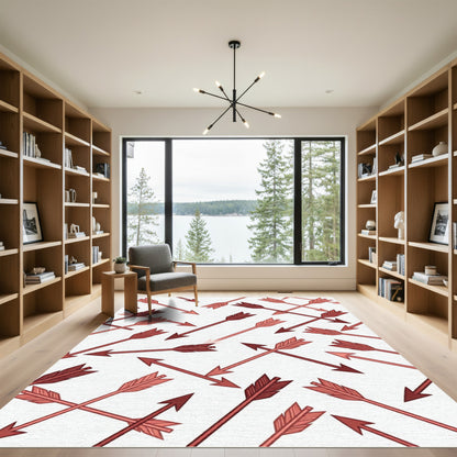 Red Arrow Shower Scatter Rug