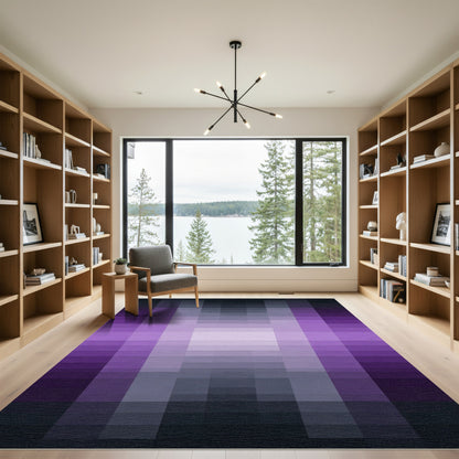 Amethyst Violet Gradient Block Rug