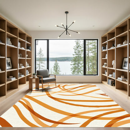 Amber Swirl Intertwined Ribbons Rug