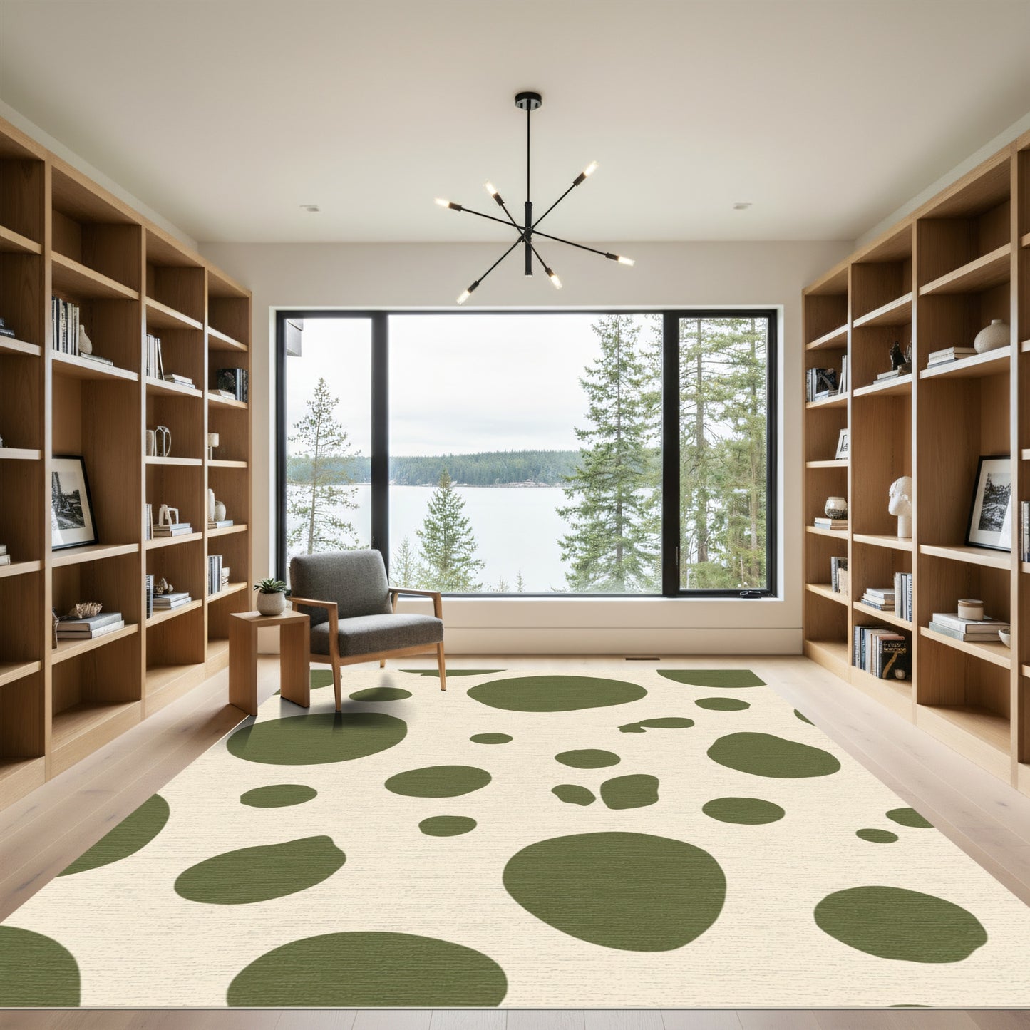 Olive Polka Dot Spot Rug