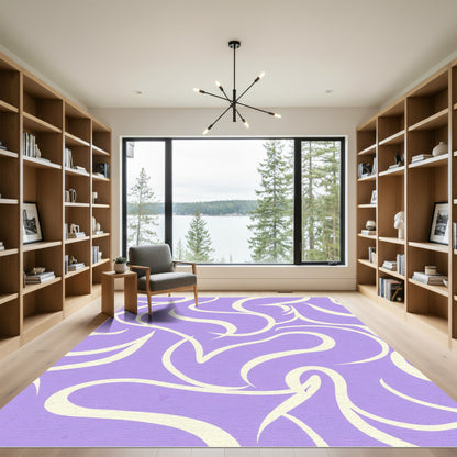 Lilac Swirls Continuous Flow Rug