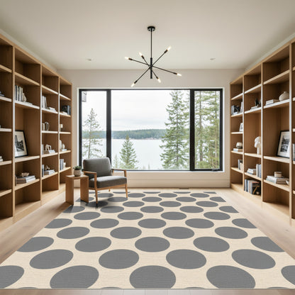 Classic Gray Dot Composition Rug