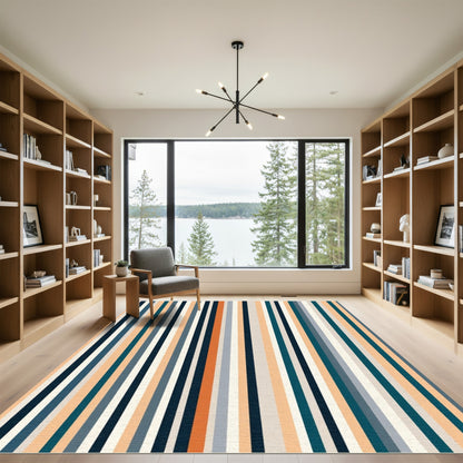 Modern Coastal Stripe Rug