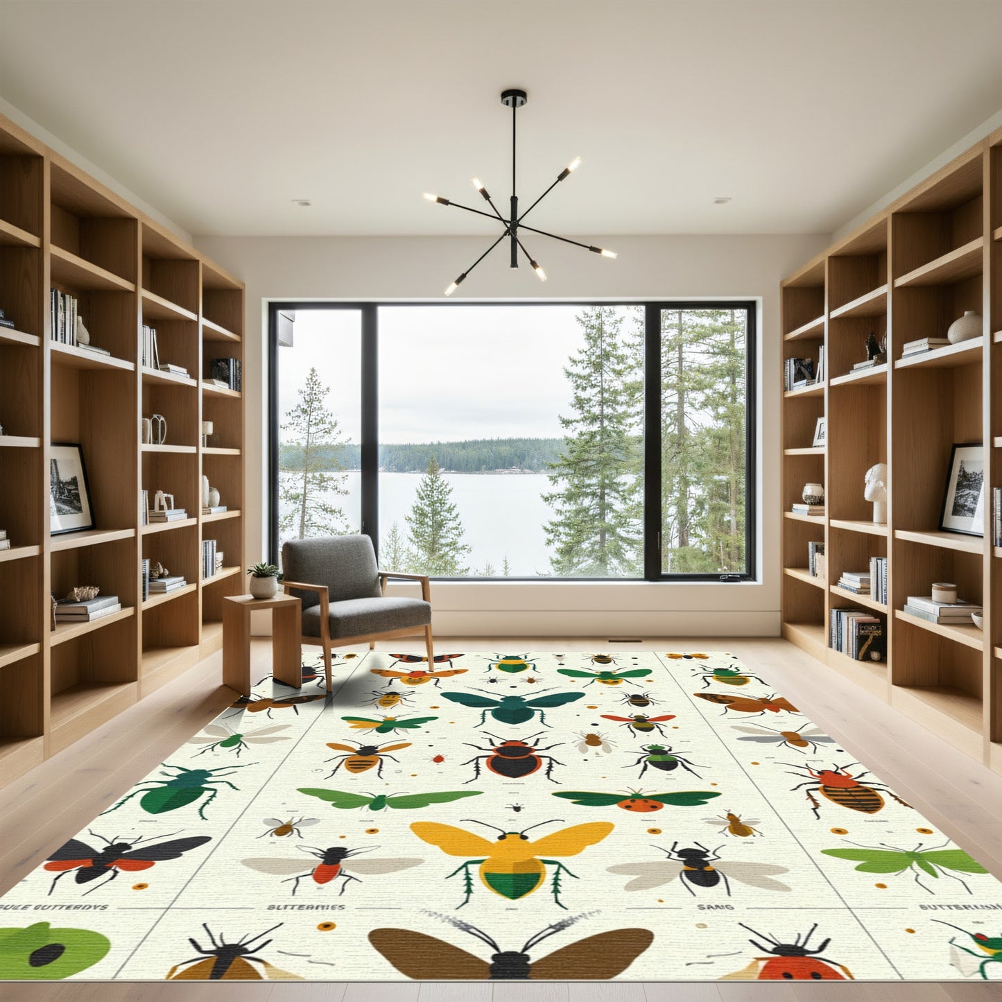 Vibrant Assorted Insect Collection Rug