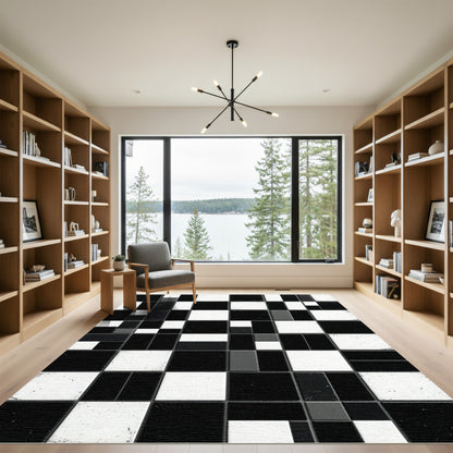 Monochromatic Geometric Block Composition Rug