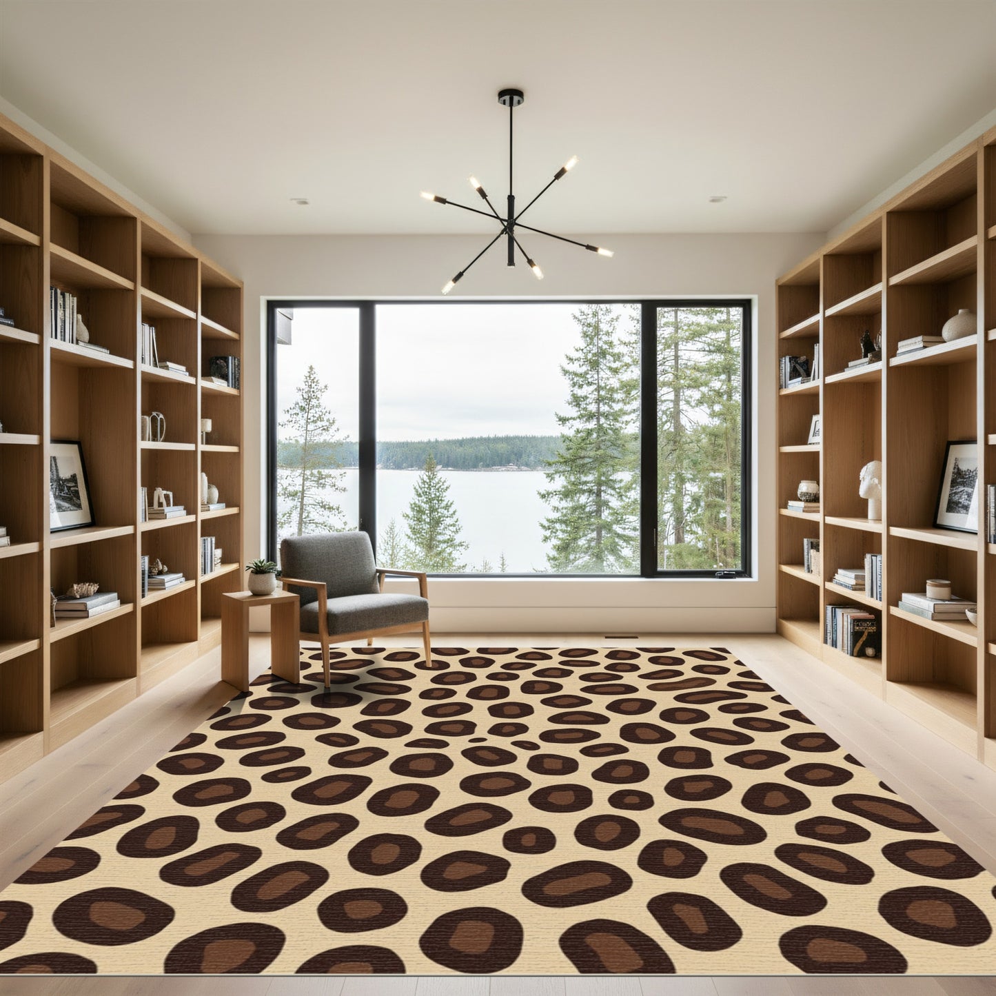 Trendy Leopard Spot Accents Rug