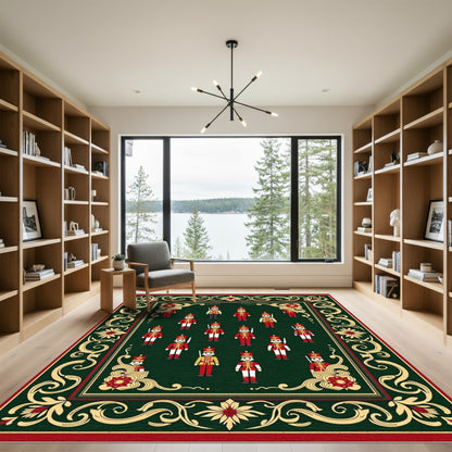 Grand Red Soldier Ornate Border Rug