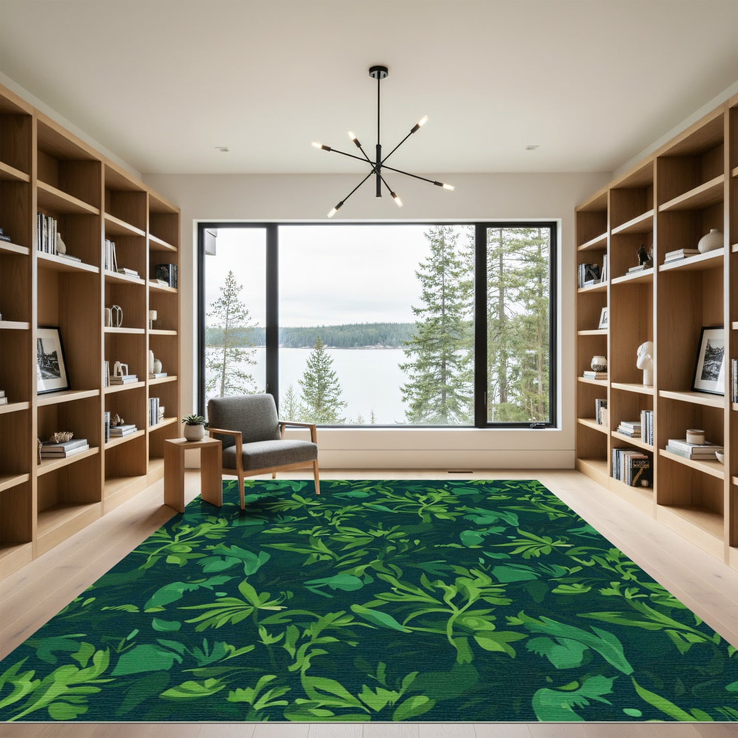 Emerald Forest Lush Foliage Rug