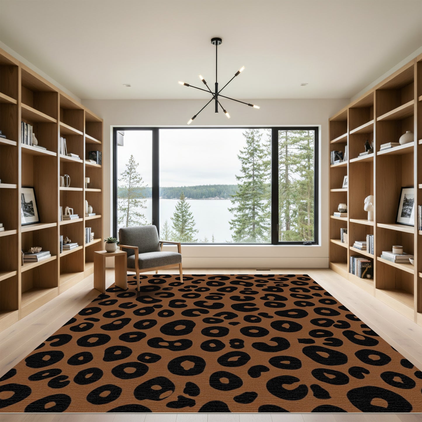 Brown Black Spotted Feline Spots Rug