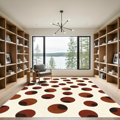 Terracotta Polka Dot Scatter Rug