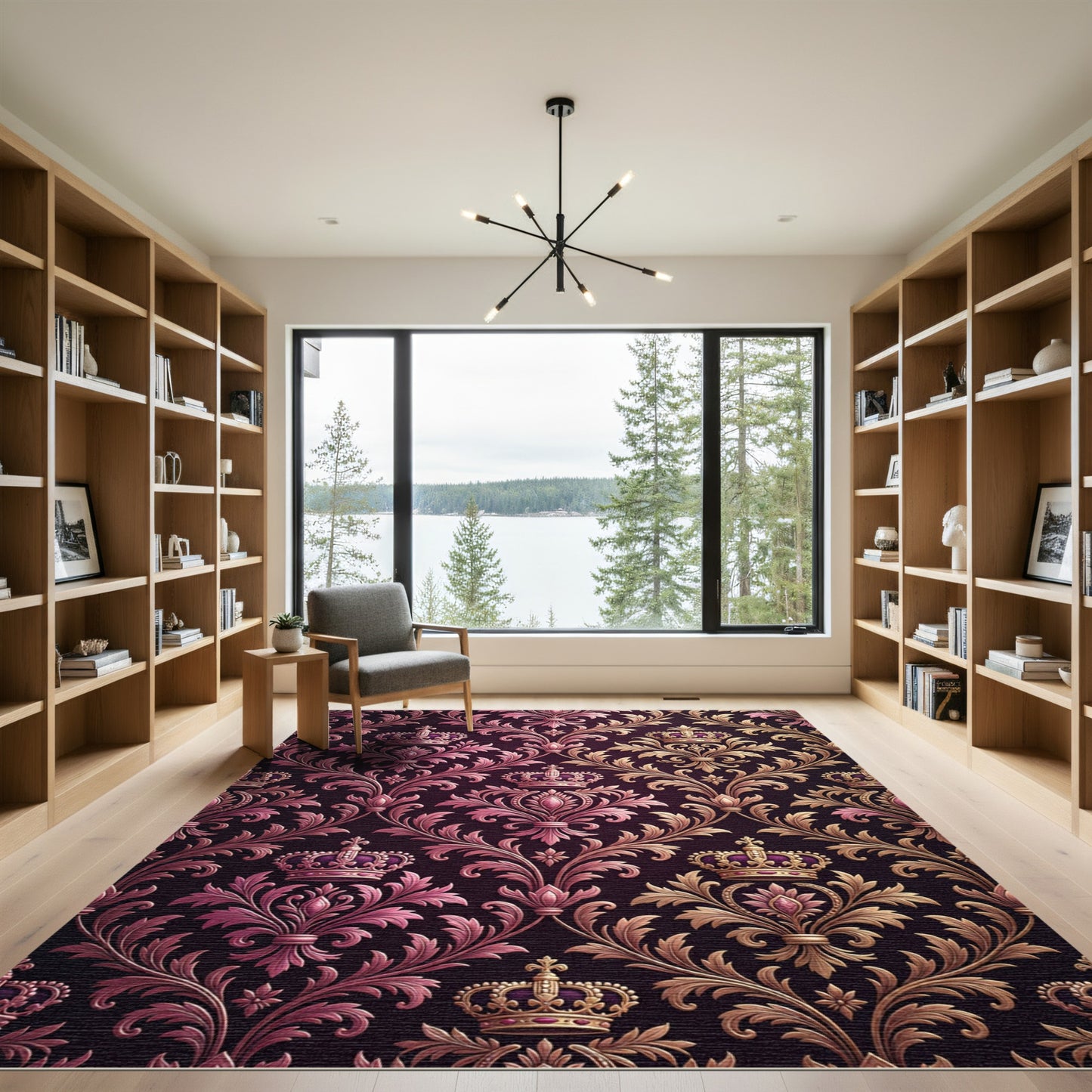 Regal Crown Orchid Baroque Rug