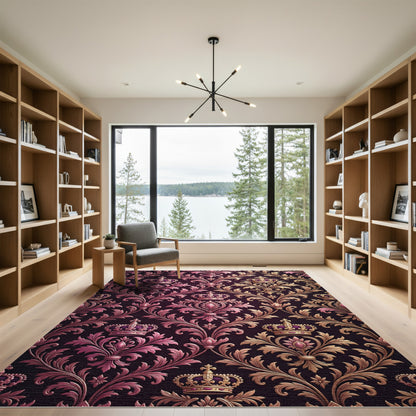 Regal Crown Orchid Baroque Rug
