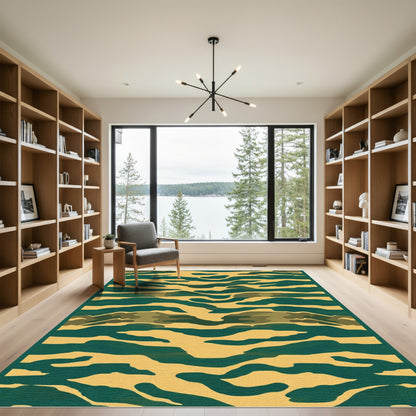 Abstract Tiger Stripe Camo Rug