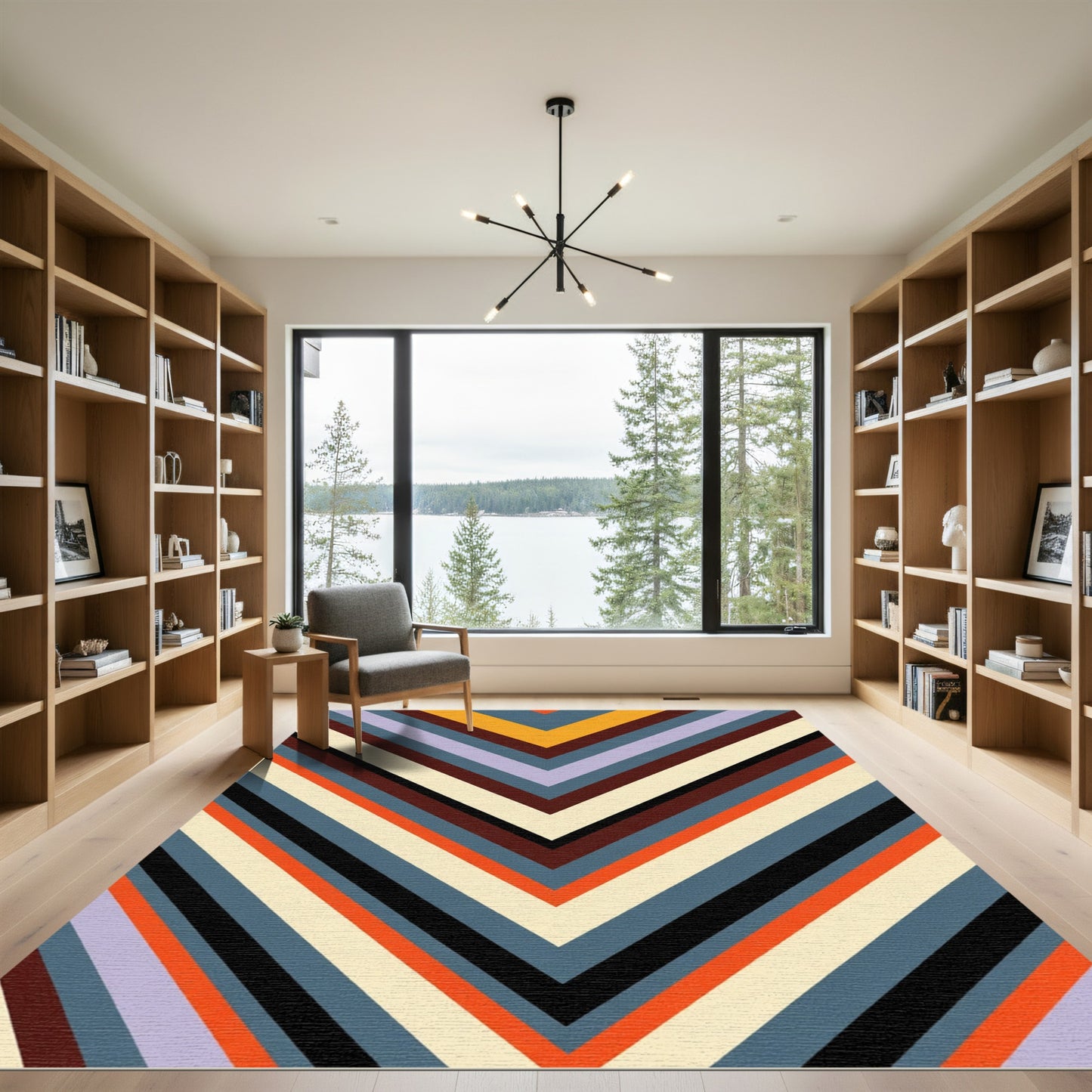 Colorful Chevron Stripes Rug