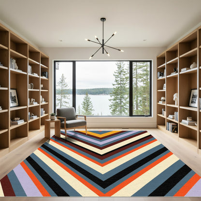 Colorful Chevron Stripes Rug