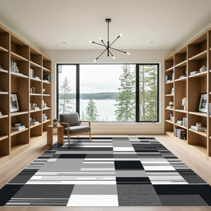 Monochromatic Geometric Blocks Stripes Rug